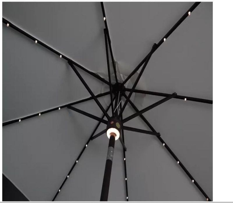 Outdoor Garden Umbrella Adjustable Beach Parasol Pool Solar Parasol
