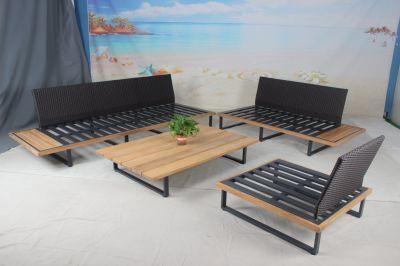 Garden Furniture Sofa Teakwood Sofa with Cushion for Outdoor Garden
