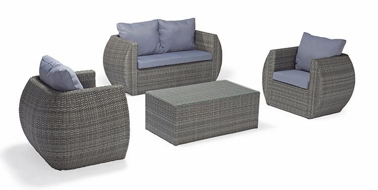 4PCS PE Rattan Patio Sofa Set Outdoor Furniture