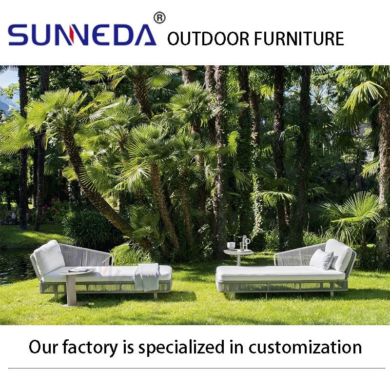 Disassembly Structure Camping Studio Vine Metal Lounger Sofa Furniture Set
