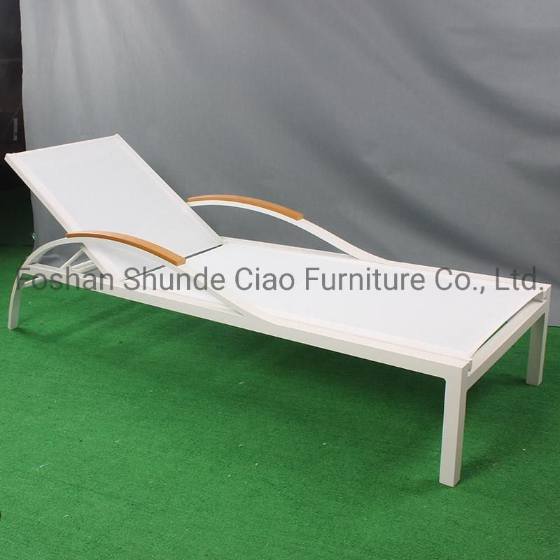 Patio Garden Furniture Aluminum Frame Textile Leisure Outdoor Chaise Lounge