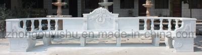 White Garden Marble Bench