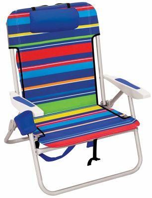 Beach 17&quot; Extended Height 4 Position Folding Beach Chair