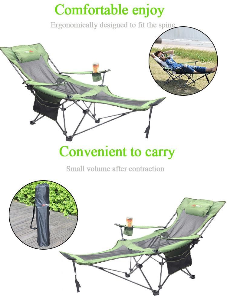 New Portable Outdoor Camping Folding Chair Beach Seat Leisure Stool Fishing Chair Can Withstand 150kg Weight Bed Chair