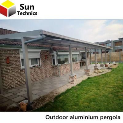 3*4m Luxury Garden Patio Profiles Aluminum Pergola Gazebo with Roof