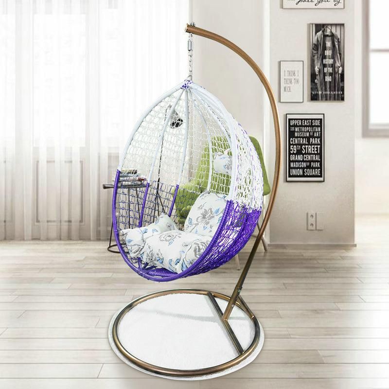 Best Design Headrest Outdoor Garden Wicker Ratten Hanging Swing Chair