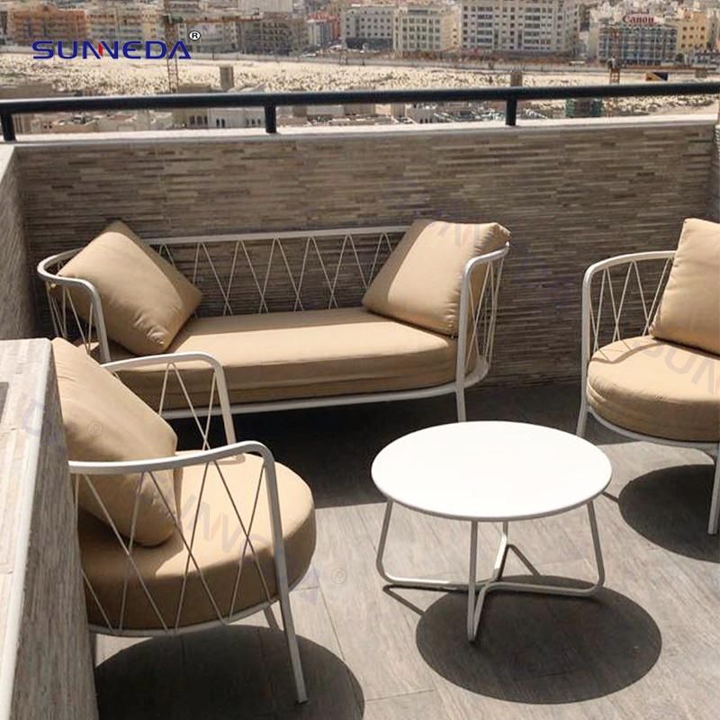 Villa Garden Furniture Aluminum Frame Outdoor Leisure Sofa Set