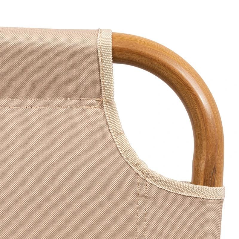 Aluminum Alloy Wood Grain Outdoor Portable Double Folding Chair Folding