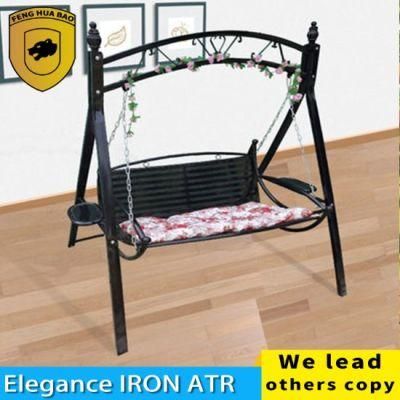 Children&prime;s Indoor Household Iron Art Metal Support Swing Chair Balcony Swing Outdoor Rocking Chair Double Swing Hanging Chair