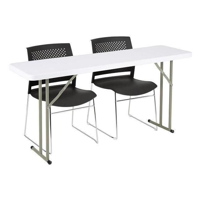 No Assembly Required Folding Plastic Seminar Table for Office Comercial