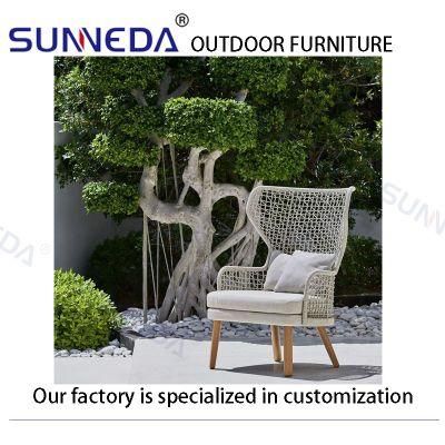 Single Back Outdoor Chair with Waterproof Cushion and Back Cushion