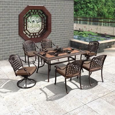 Good Price Die Cast Aluminum Outdoor Furniture Garden Dining Table with 4 Chairs