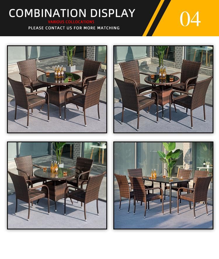 Outdoor Rattan Terrace Garden Leisure Chairs and Tables