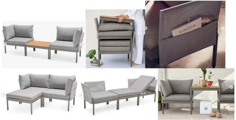 Modern High Quality Outdoor Garden Furniture Set Aluminum Sofa Wholesale