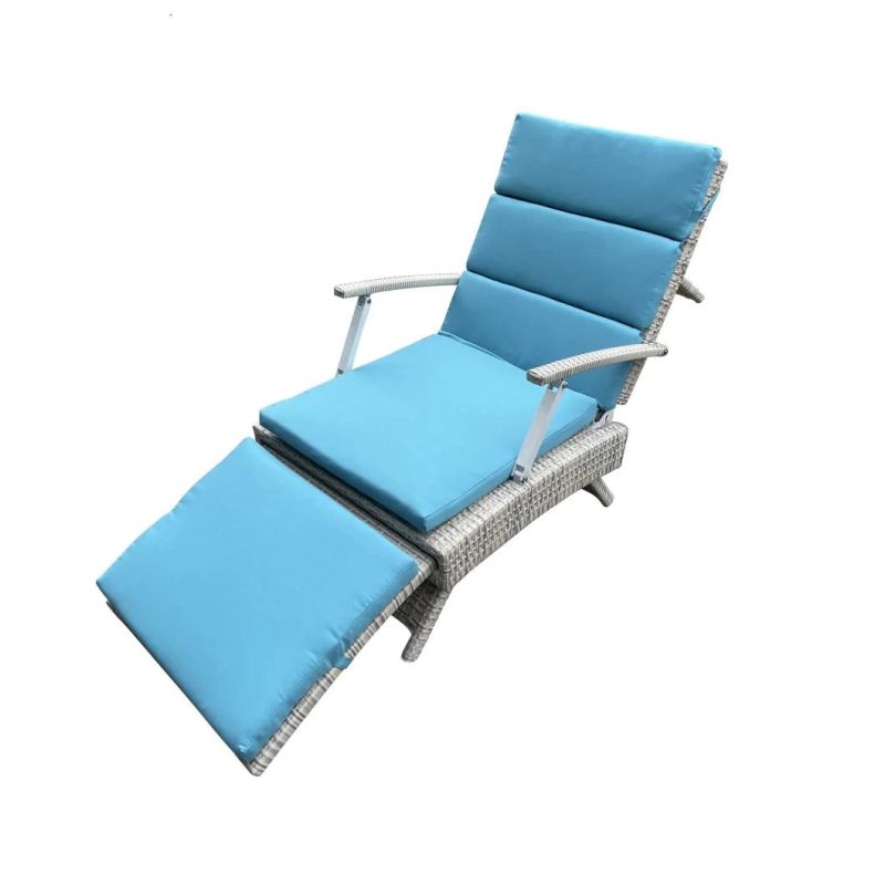 Garden Furniture Set Outdoor Pool Villa Aluminum Leisure Rattan Foldable Folding Audjustable Chaise Lounge