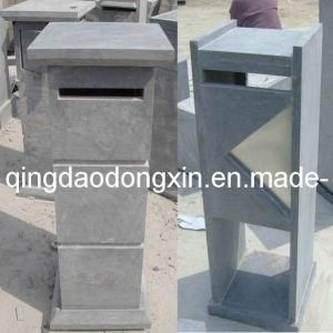 Outdoor Garden Blue Limestone Post Letterbox