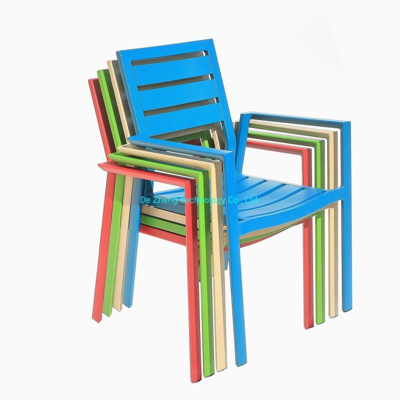 Leisure Design Outdoor Garden Furniture Balcony Colorful Patio Chairs Garden Aluminum Chairs