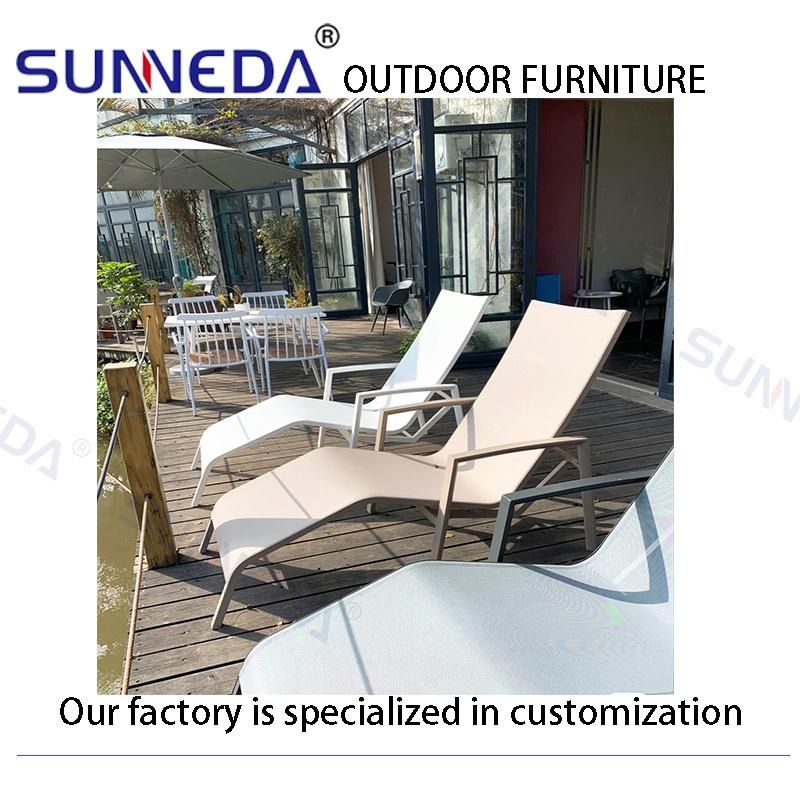 Sunbed Outdoor Chair Aluminum Frame Sun Lounger