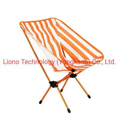 Orange Adjustable Height Compact Ultralight Folding Backpacking Chairs