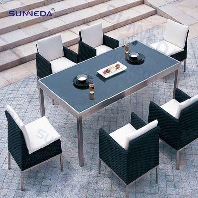 Hotel Garden Patio Outdoor Furniture Weatherproof Aluminum Wicker PE Ranttan Chair