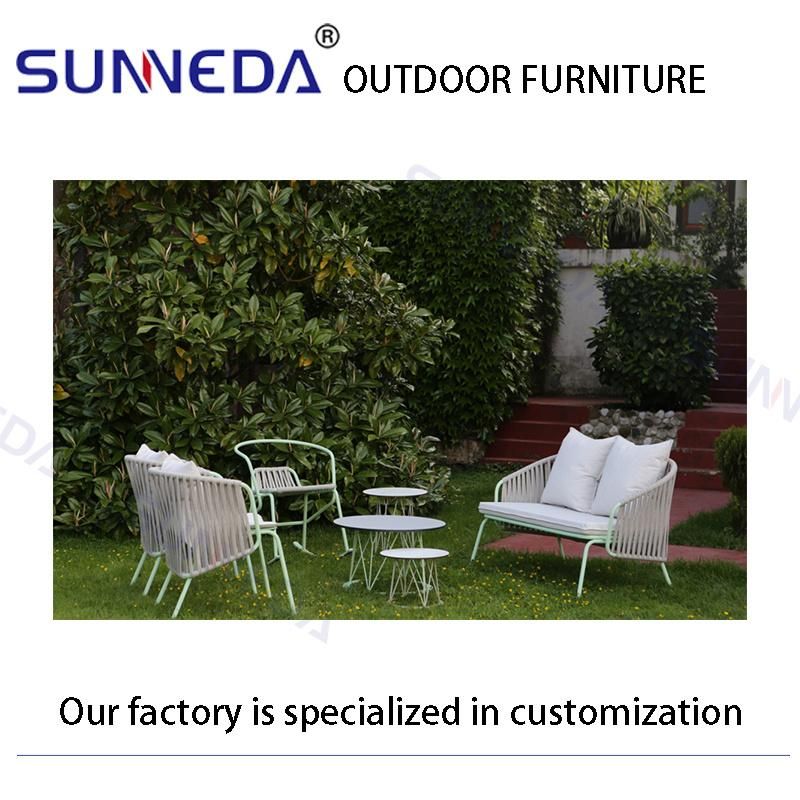 New Design Simple Style Waterproof Hotel Restaurant Courtyard Sofa Armchair Set