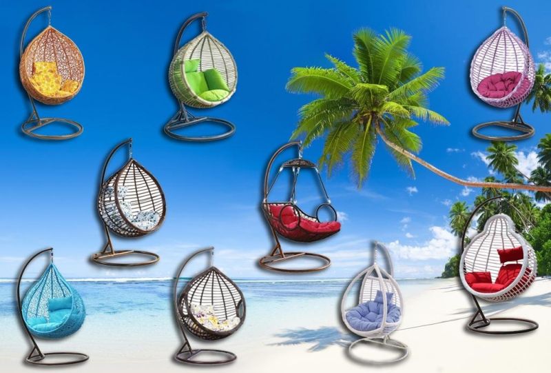 Popular Double Seat Relaxing Garden Egg Hotel Balcony Swing Chair