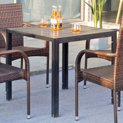 Outdoor Garden Furniture Rattan Square Table and Chair