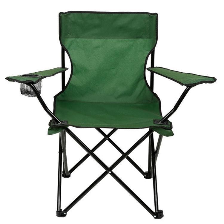 Camping Leisure Simple Portable Fishing Beach Outdoor Folding Chair with Backrest Armrest