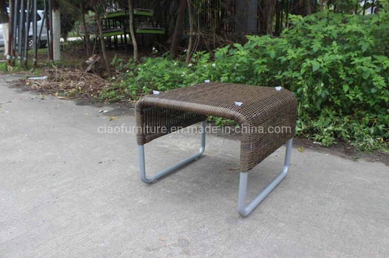 Leisure Garden Patio Aluminum Rattan Small Side Table Outdoor Furniture