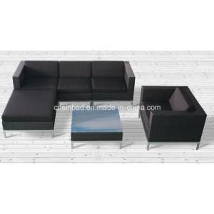Wicker Sofa for Outdoor with Aluminum Feet (8201AU-black)
