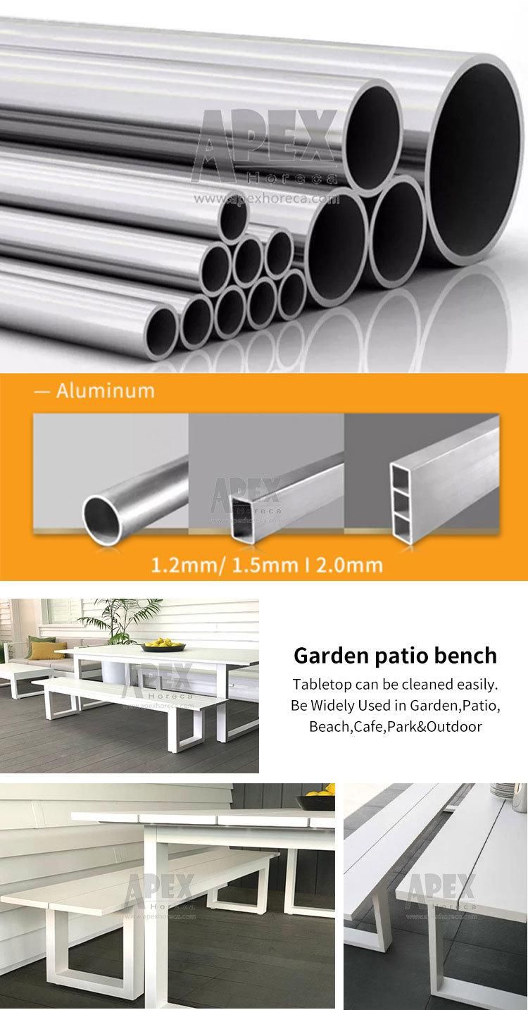 Best Selling Practical Fashionable Aluminum Outdoor Bench and Table Set