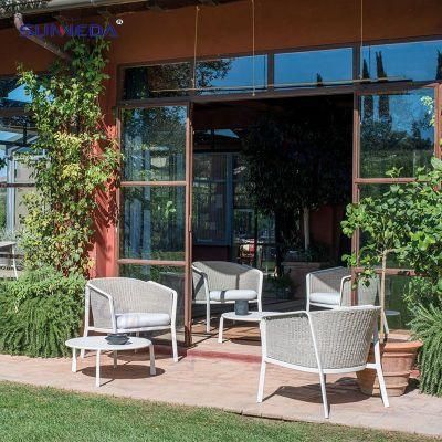 Hot Sale Dining Set Rope Commercial Outdoor Dining Chair Table Furniture