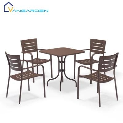 5PCS Balcony Garden Dining Aluminum Table Chair Set Sale