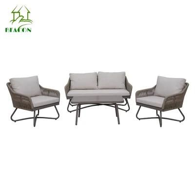 Outdoor Aluminum Sofa with Cushion Hotel Project Patio Sofa