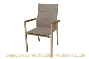 Contemporary Garden Chair / with Armrests/ Stackable/Stackable/Quick Dry Foam