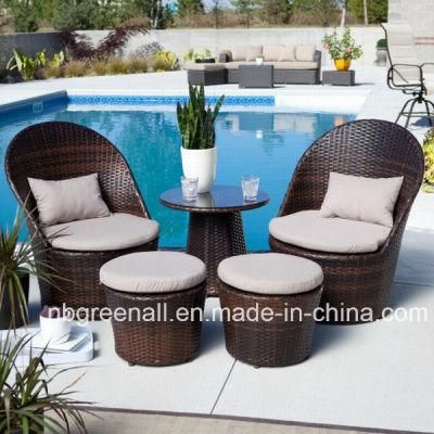 Outdoor Rattan Gazebo Patio Wicker Leisure Tea Cafe Table Chair Set Furniture