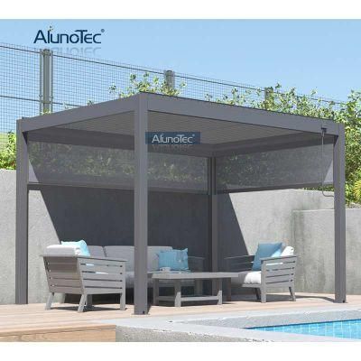 UV Resist Garden Outdoor Motorized Vergola Patio Shelter Louver Roof Aluminum Cover