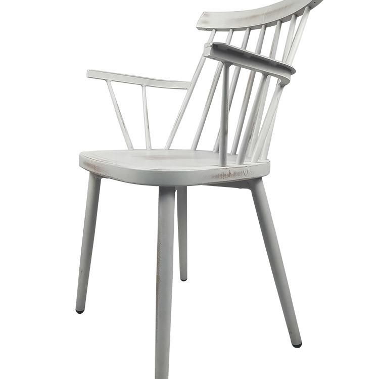 French Design Ivory Paint Restaurant Bar Rust Resistance Cafe Outdoor Garden Furniture