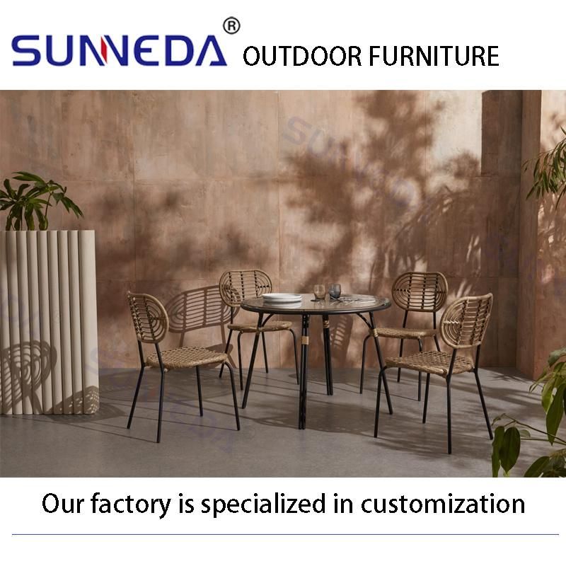 Elegant Straight Aluminum Quiet Easy Package Indoor Outdoor Chair Set