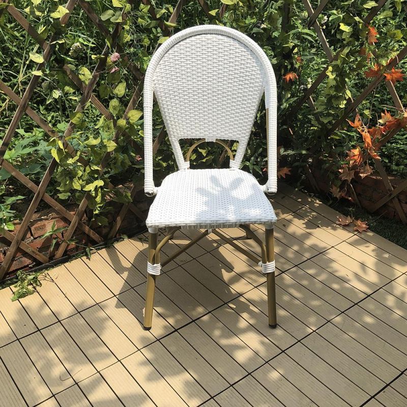 Stackable Outdoor Furniture Garden Cafe Rattan Chairs