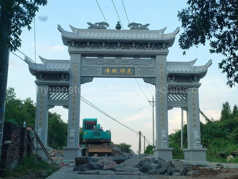 Stone Bridge Carving Chinese Tang Style Natural Stone Arch Bridge for Temple Garden Landscape Design Decoration with Railing