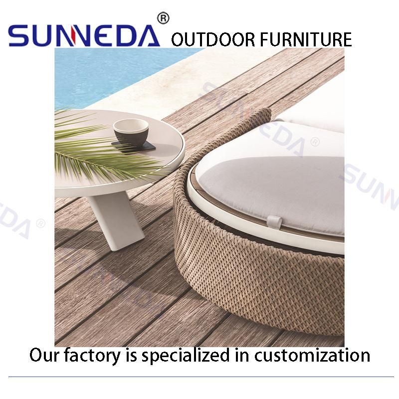 Simple Design Adjustable Backrest Waterproof Outdoor Beach Swimming Pool Sunlouge Furniture