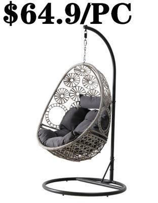 Wholesale Outdoor Wicker Rattan Egg Rocking Balcony Hanging Swing Chair