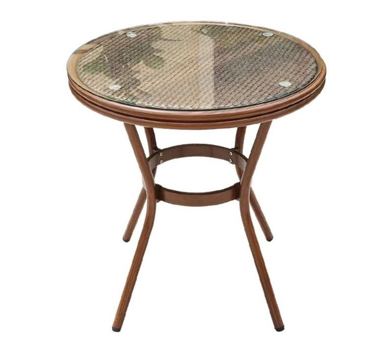 Hot Sales Restaurant Dining Table Aluminum Wicker Table
