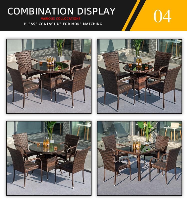 Rattan Outdoor Furniture Terrace Garden Table and Chair Household Furniture