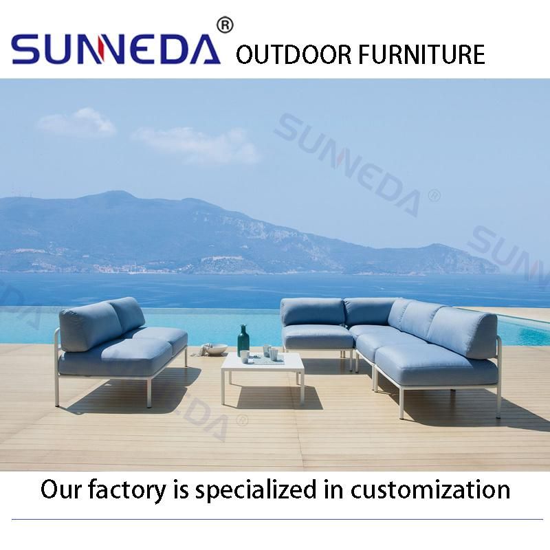 Classic Design Luxury Garden Corner Sofa Modern Aluminum Outdoor Sofa Wholesale Fashion Outdoor Couch