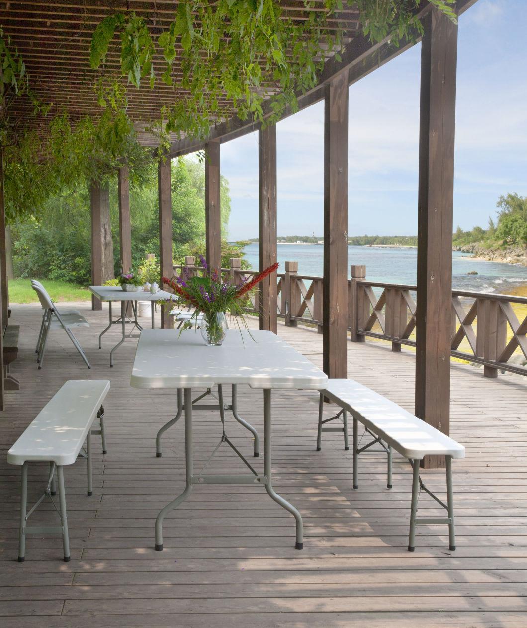Trestle, Folding- in- Half Outdoor Furniture of Conference Table