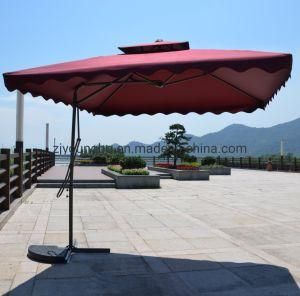 Large Feet Double-Deck Boutique Outdoor Patio Hand Push Parasol