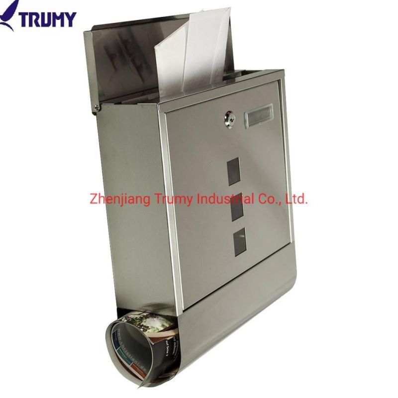 Stainless Steel 201or Galvanized Steel Lockable Post Box Outdoor Letterbox Designs