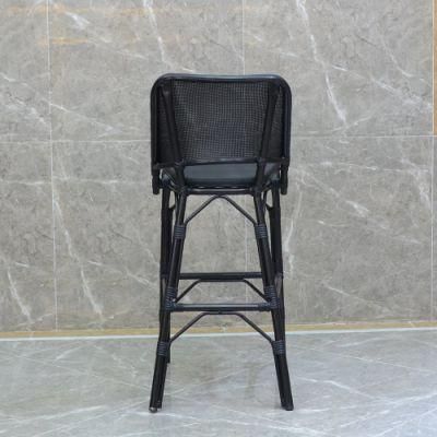 Outdoor Furniture Tall Aluminum Rattan Garden Stools Outdoor Bar Chair